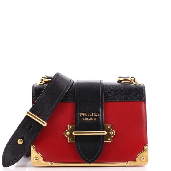 Prada | Bags | Prada Cahier Crossbody Bag City Calf And Saffiano Small ...